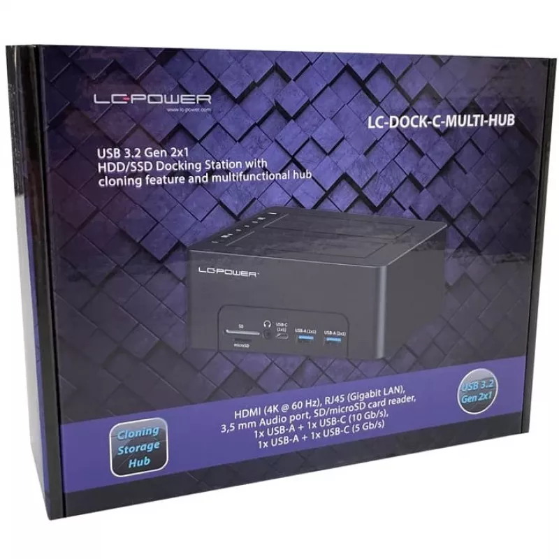 LC-Power dokovacia stanica USB 3.2 Gen 2x1