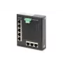 Digitus 8-portový Gigabit Ethernet sieťový switch, plochý, priemyselný, neupravovaný