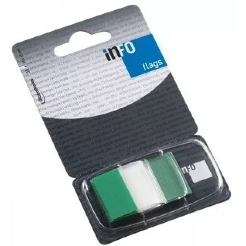 Samolepiace indexové značky Global Notes 0718-204 25×43 mm zelená