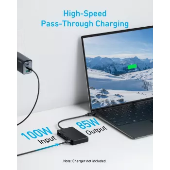 Anker 332 káblový USB 3.2 Gen 1 Type-C čierny 100W 4K Ultra HD