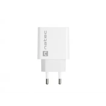 Sieťová rýchlonabíjačka NATEC RIBERA 12V 20W USB-C PD 3.0 + USB-A Samsung AFC biela