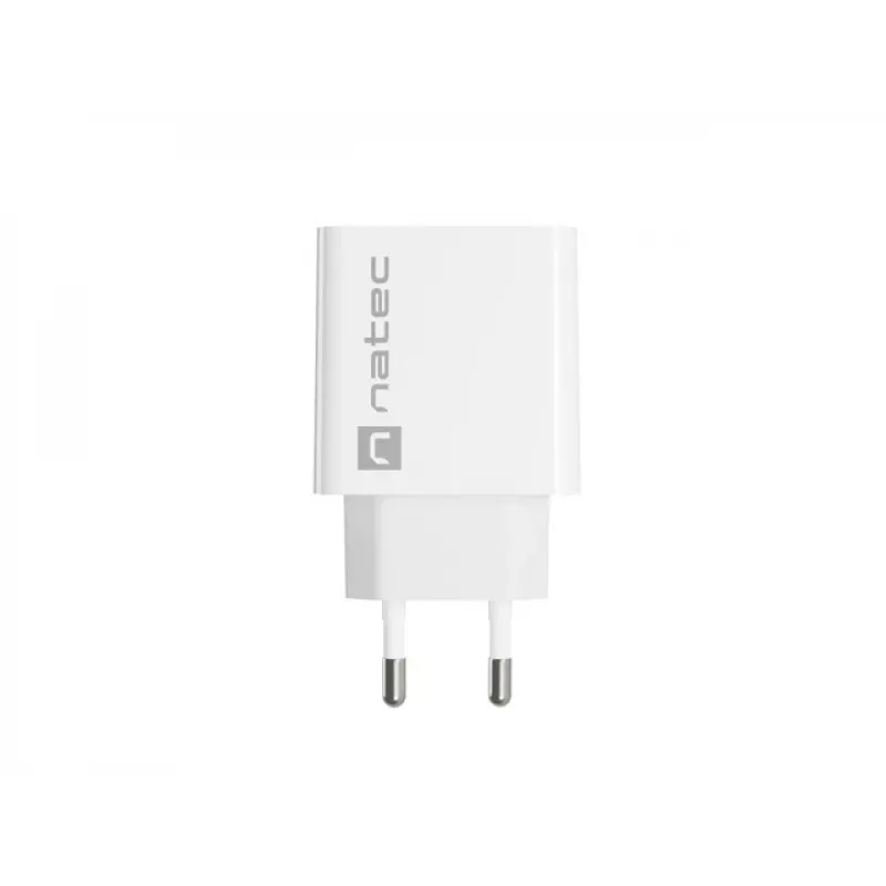Sieťová rýchlonabíjačka NATEC RIBERA 12V 20W USB-C PD 3.0 + USB-A Samsung AFC biela