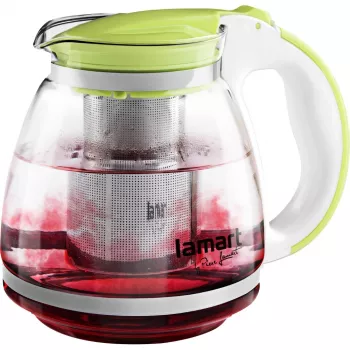 Sklenená kanvica Lamart LT7028 zelená transparentná 13 cm priemer 155 mm výška