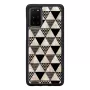 Ochranné puzdro iKins pre Samsung Galaxy S20+ — čierny pyramídový dizajn