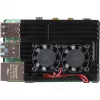 JOY-IT RPI CASE ALU07F - puzdro pre Raspberry Pi 4, hliník, ventilátor, čierna (RB-ALUCASEP4+07FAN)