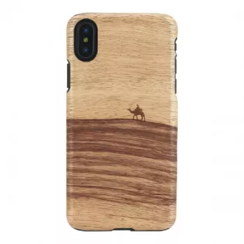 Ochranné puzdro MAN&WOOD pre iPhone X/XS – Terra čierna, ochranná zadná strana