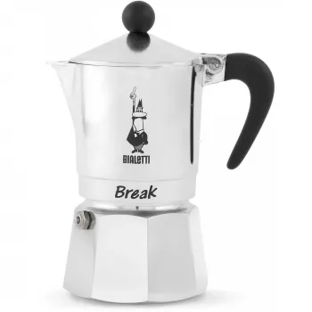 Espreso kávovar BIALETTI Break 1TZ strieborná – jednodávkový moka kávovar na sporák, model 0005913/NP