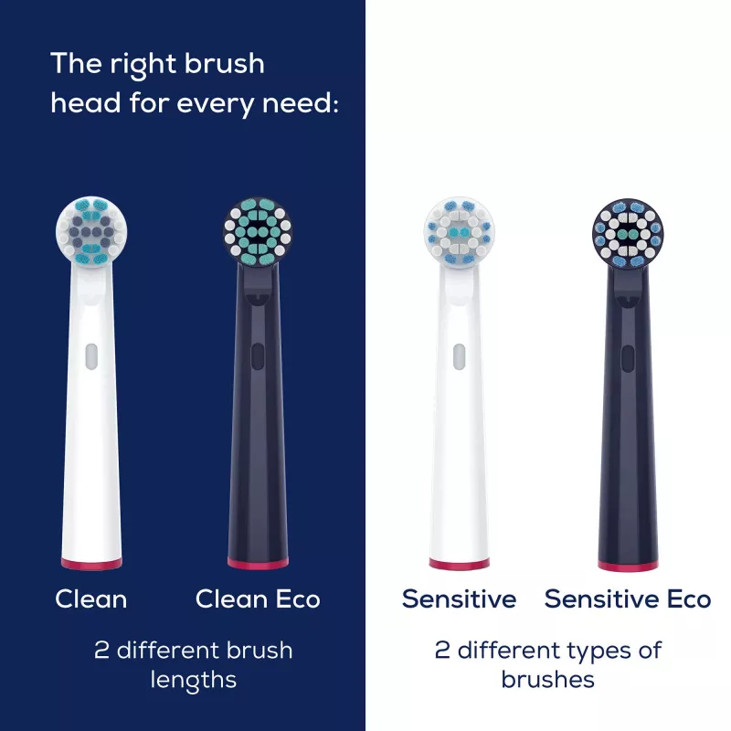 Beurer TB Clean Eco Green Planet náhradné hlavice kefky, tmavomodrá, balenie 4 ks