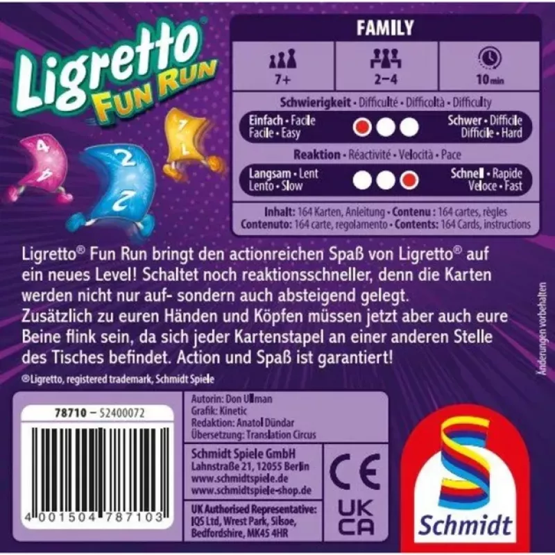 Ligretto Fun Run, kartová hra