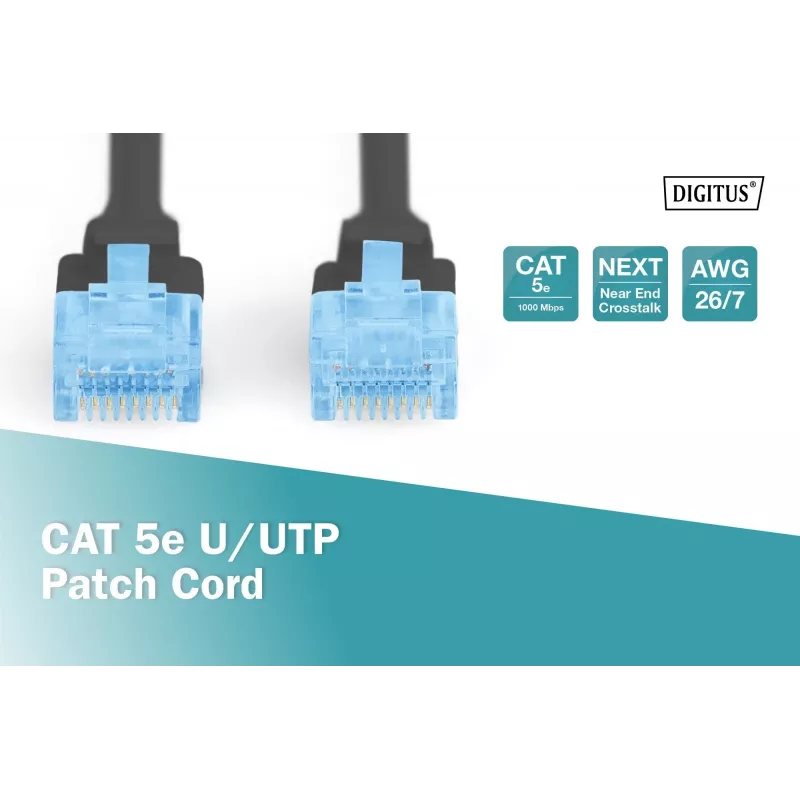 CAT 5e U-UTP patch kábel 10m čierny