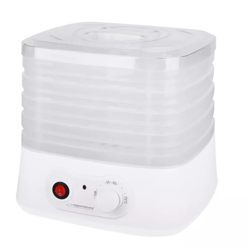 Esperanza EKD004 sušička potravín, priehľadná, biela 250 W