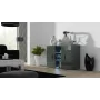 Cama komoda 120 cm SOHO S7 sivá/sivá lesklá