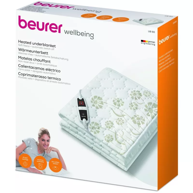 Beurer UB 60 vyhrievaná podperná podložka, 80 x 150 cm, biela