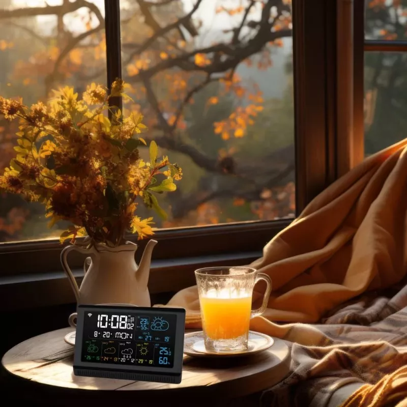 Manta MTO200B Windy Smart meteostanica s vonkajším snímačom, Wi-Fi, čierna