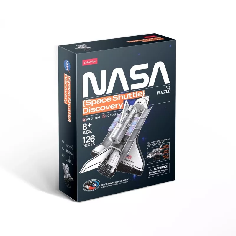 3D puzzle Cubicfun Space Shuttle Discovery model 306-DS1057, kartónová stavebnica