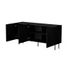 Komoda Cama Meble LUCCA 3D 165x40x80 cm, čierna, korpus z drevotriesky