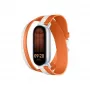 Xiaomi dvojfarebný kožený náramok | 140–180 mm | biely a oranžový | teľacia koža, PU (vnútorná)