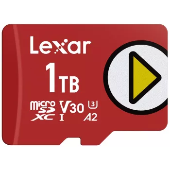 MicroSDXC pamäťová karta Lexar 1 TB UHS‑I Class 10 U3 V30 čítanie 205 MB/s zápis 140 MB/s (červená)