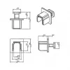 Ochranný kryt zásuvky DELOCK 64010, polypropylén, čierny, 12,2×15,2×12 mm, balenie 10 ks