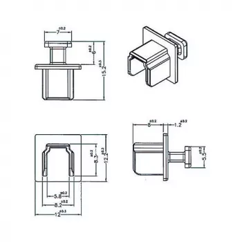 Ochranný kryt zásuvky DELOCK 64010, polypropylén, čierny, 12,2×15,2×12 mm, balenie 10 ks
