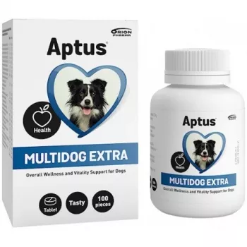 Tabletová doplnková výživa Aptus Multidog extra — vitamíny a minerály pre dospelé psy, 100 tabliet, 200 g
