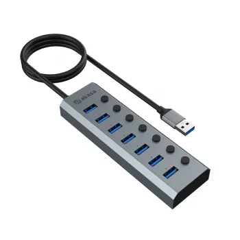 USB hub Akasa AK-HB-21BKCM hliník USB 3.2 Gen 1 5000 Mbit/s