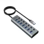USB hub Akasa AK-HB-21BKCM hliník USB 3.2 Gen 1 5000 Mbit/s