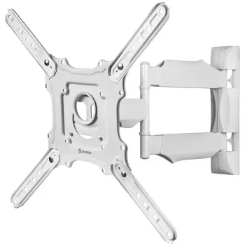 TV nástenný držiak ONKRON M4-W pre 32 palcov – 65 palcov (81–165 cm), sklopný a otočný, VESA do 400×400, max. zaťaženie 35 kg, biela