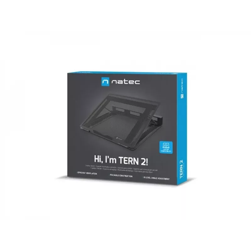 NATEC NPL-2271 stojan na notebook čierny 43,9 cm (17,3 palcov)