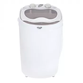 Práčka s horným plnením Adler AD 8055, prenosná, objem 3 kg, krémová, otočný regulátor, 150 W