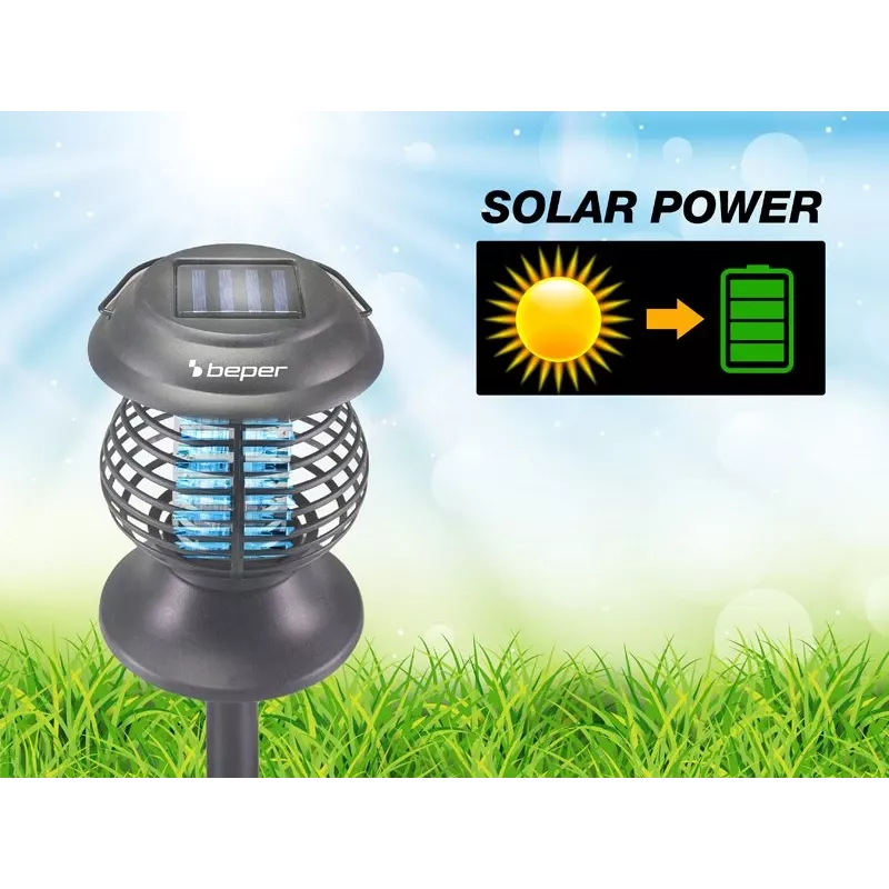 Beper P206ZAN111 solárny lampáš lapač hmyzu, lampa UV-A