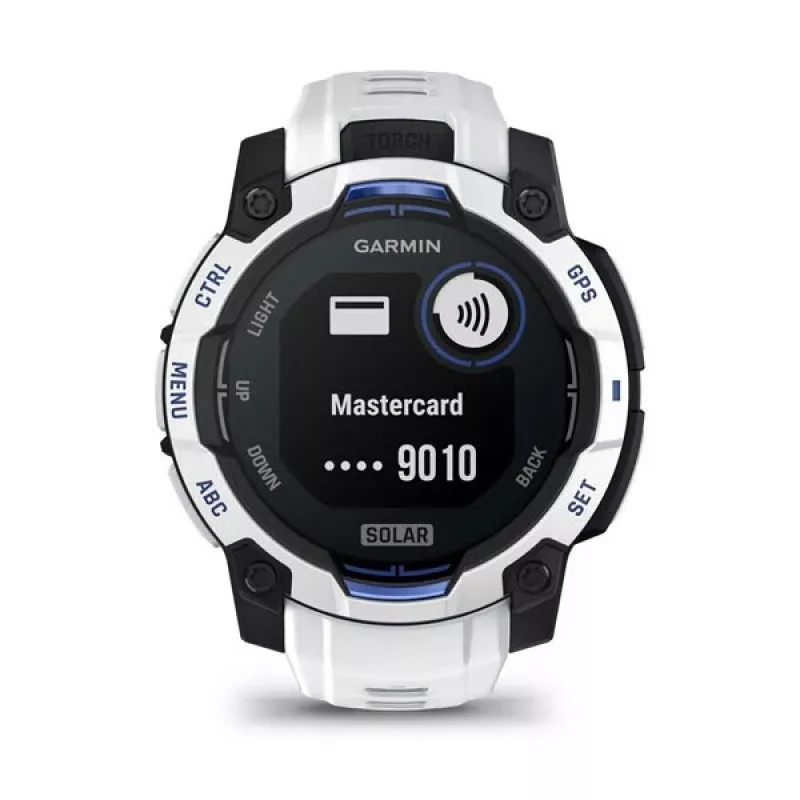 Garmin Instinct 3 Solar smart hodinky, 45 mm, Black/Stone White, silikónový remienok (010-02934-03)