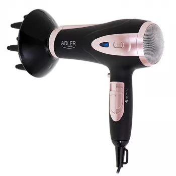 Adler | sušič vlasov | AD 2248b ION | 2200 W | počet teplotných nastavení 3 | iónová funkcia | difúzor | čierna/ružová