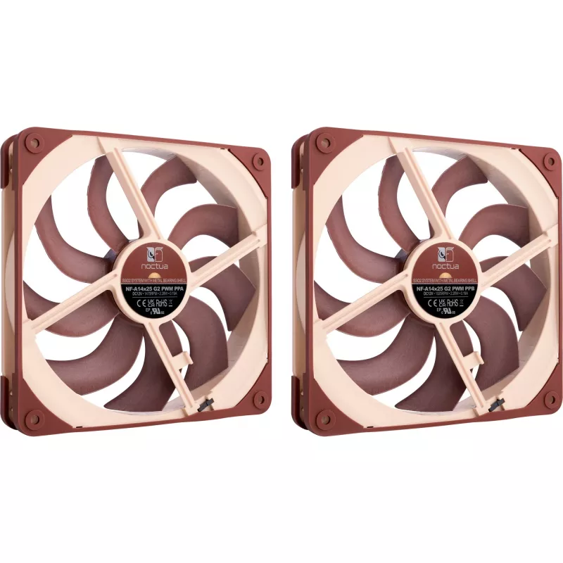 Noctua NF-A14x25 G2 PWM Sx2 PP 140 mm sada dvoch ventilátorov