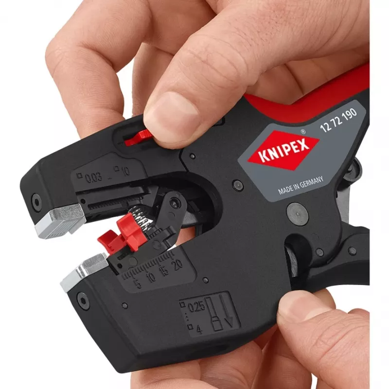 Knipex elektrikárske multitool NexStrip 12 72 190 SB – odizolovacie a krimpovacie náradie