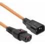 ACT napájací kábel C13 IEC Lock C14 oranžový 1 m PC938 230 V 10 A