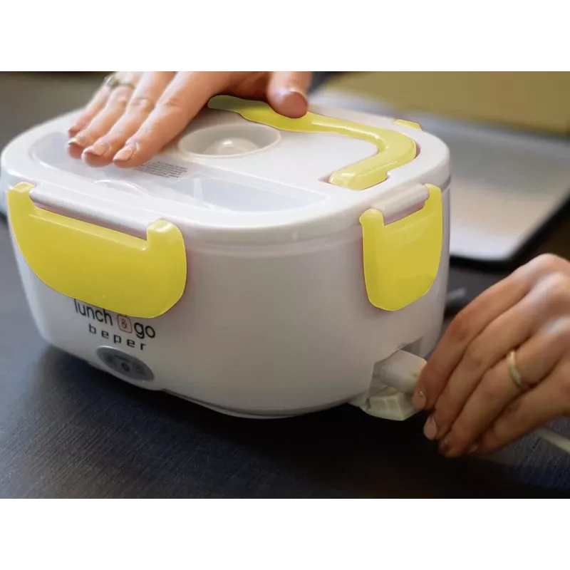 Elektrická obedová dóza Beper 90.920G – 1 L ohrievač jedla, žltá