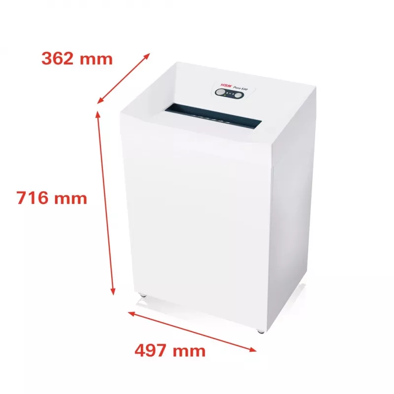 HSM Pure 530 skartovač, 80 l, 3,9 mm