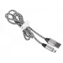 Kábel USB 2.0 Type-C konektor samec - C konektor samec 1,0m čierno-strieborný
