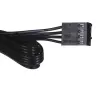 Hub ventilátorov DeepCool FH-04 – 20-pinový ATX na 4× 3-pin Molex, 0,55 m kábel, čierny