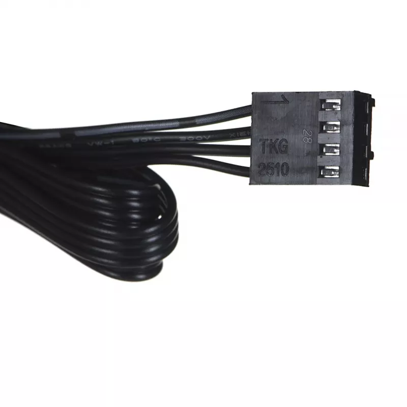 Hub ventilátorov DeepCool FH-04 – 20-pinový ATX na 4× 3-pin Molex, 0,55 m kábel, čierny