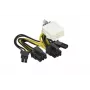 0,05 m 8-polový na 2x 6+2-polový GPU kábel G291-281 CBL-PWEX-1040