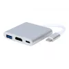 USB grafický adaptér GEMBIRD A-CM-HDMIF-02-SV, HDMI výstup, až do 3840×2160, strieborný, 58,5×51×11,6 mm