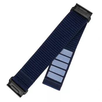 Náhradný športový remienok FIXED pre Garmin QuickFit 22 mm — tmavomodrý nylon, 160–210 mm