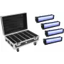 Eurolite sada 4x AKKU Bar-6 Glow QCL s nabíjacím kufríkom