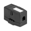Delock 85840 Prázdne puzdro Keystone, 1-portové, s magnetickou základňou, čierne