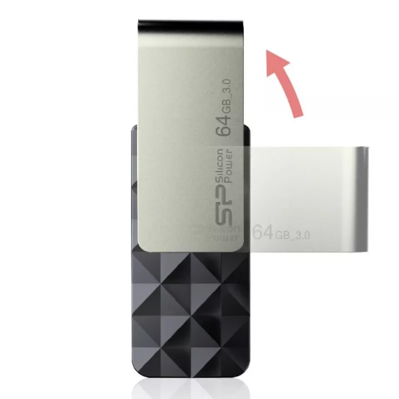 Silicon Power Blaze B30 USB kľúč 64 GB USB Type-A 3.0 (3.1 Gen 1) čierny