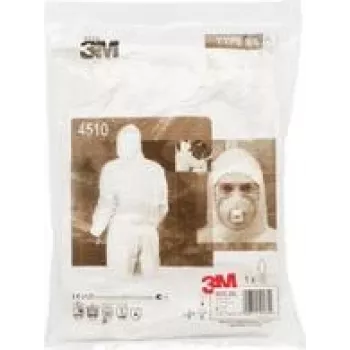 Ochranný overal 3M 4510XL, jednorazový ochranný oblek, veľkosť XL, biela