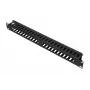 Panel na správu káblov Extralink Cable MANAGER WITH METAL COVER čierny kov 48,3 cm