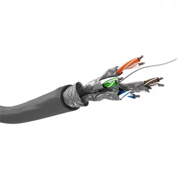 Wentronic Goobay CAT 6 sieťový kábel, S/FTP (PiMF), sivá, 305 m – CCA medená zmes, AWG 23/1 (solid), PVC (95696)